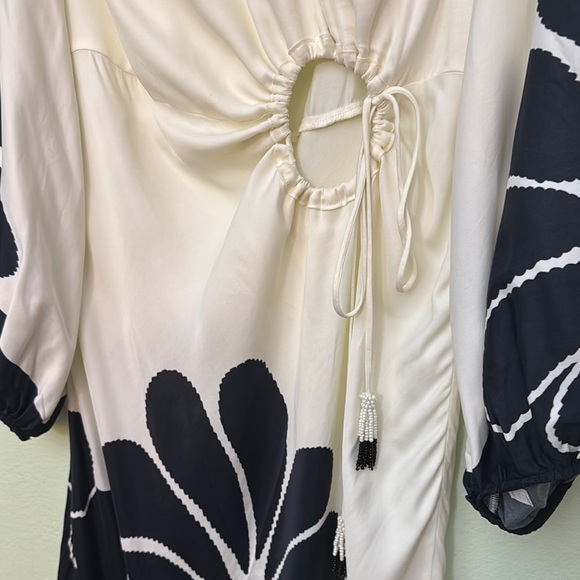 FARM Rio Palermo Floral Long Sleeve cutout Dress size L - Picture 10 of 13